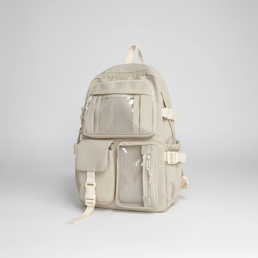 Schulrucksack Nylon leicht mehrere Taschen luftgepolsterte Schultergurte