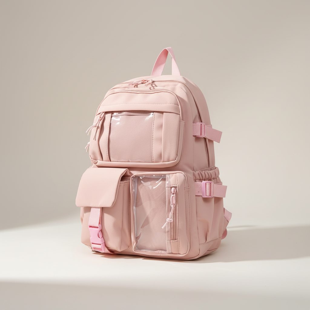 Schulrucksack Nylon leicht mehrere Taschen luftgepolsterte Schultergurte