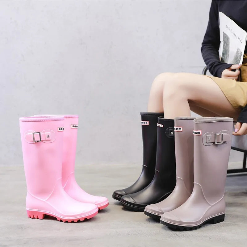 Nordspur | Lunoka Kniehohe Regenstiefel Mit Schnalle