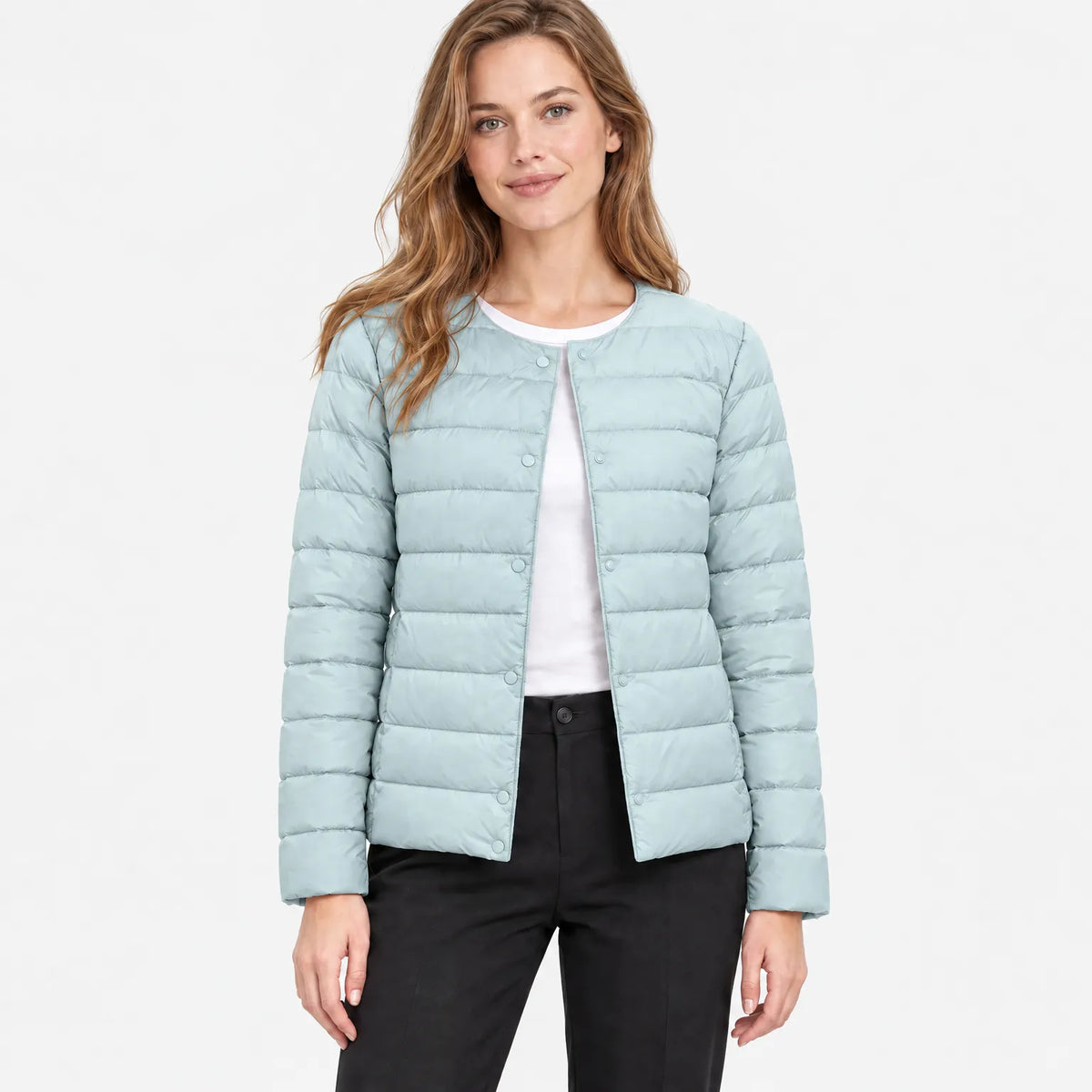 Nordspur | Luvona Kurze Steppjacke Mit Runder Halslinie
