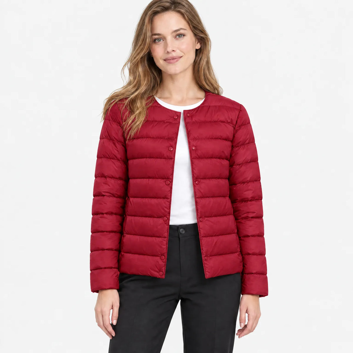 Nordspur | Luvona Kurze Steppjacke Mit Runder Halslinie
