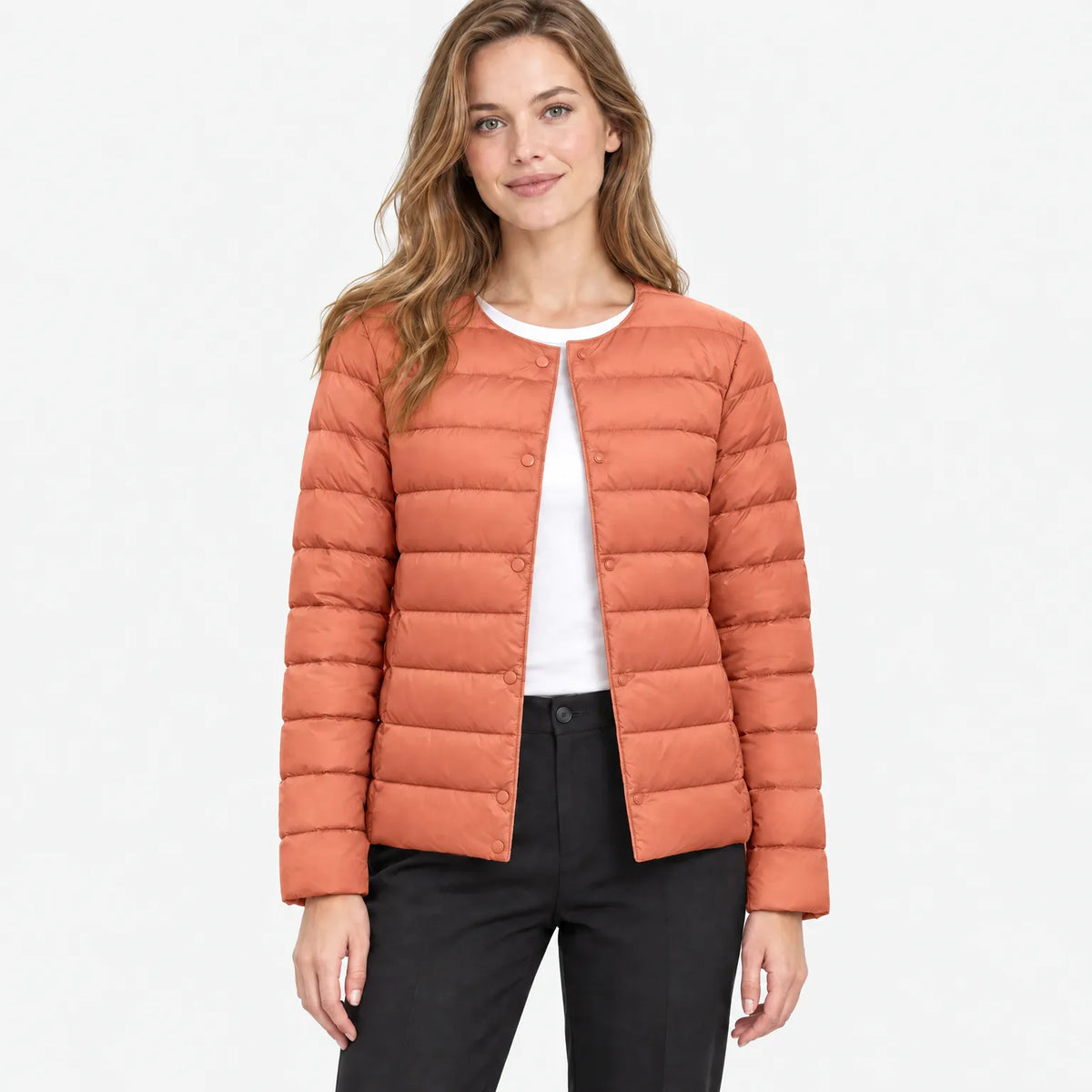 Nordspur | Luvona Kurze Steppjacke Mit Runder Halslinie