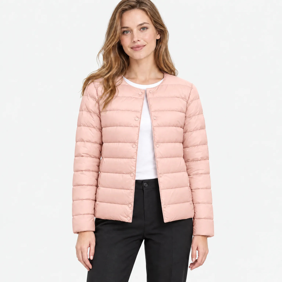 Nordspur | Luvona Kurze Steppjacke Mit Runder Halslinie