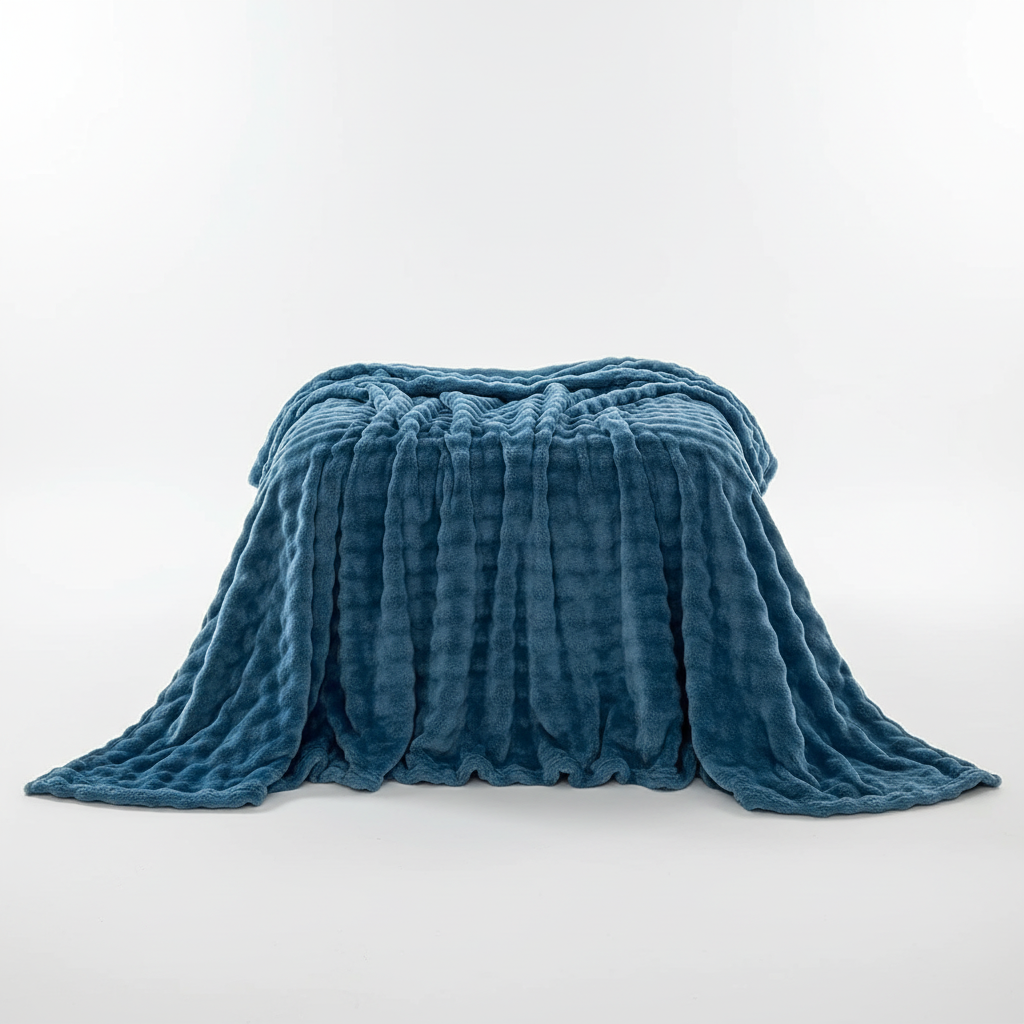 Wurfdecke Sofa ultraweich grau gestreift flauschig Kaninchenfell-Look