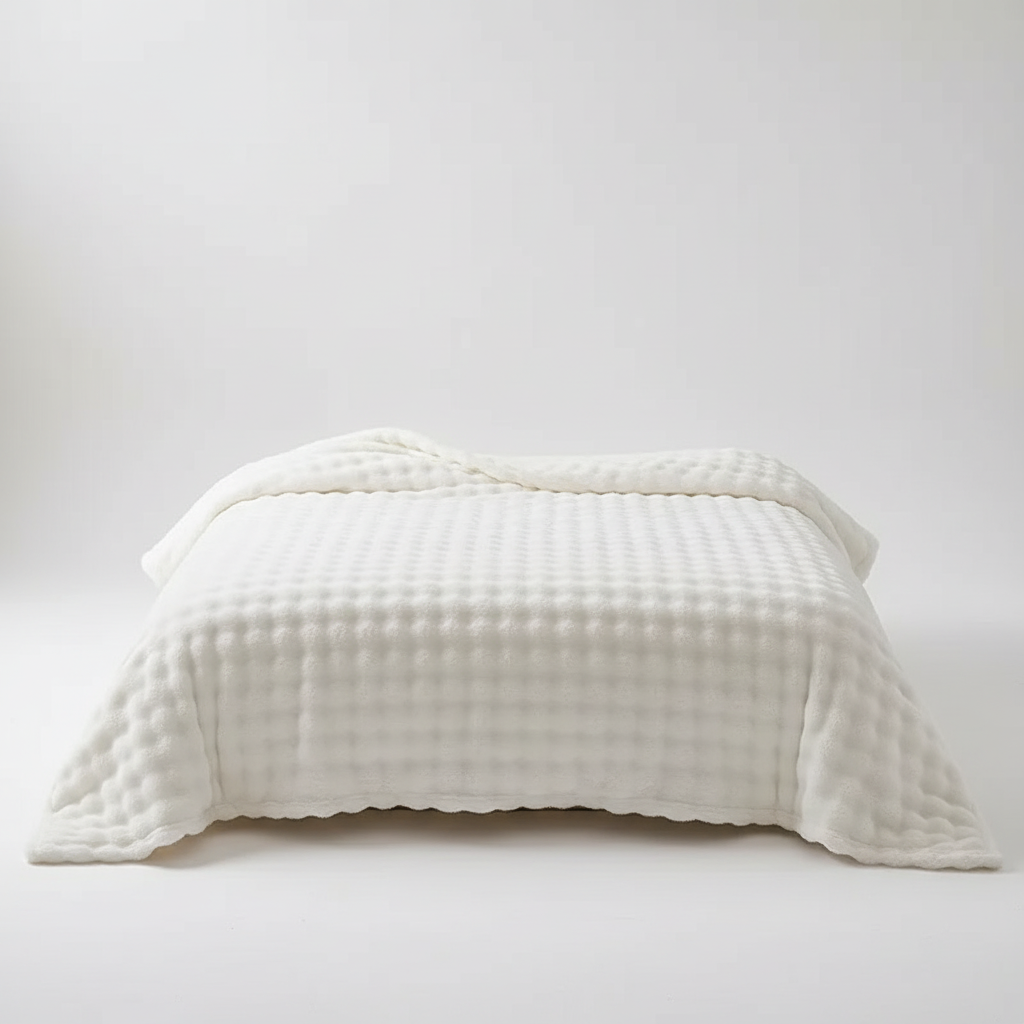 Wurfdecke Sofa ultraweich grau gestreift flauschig Kaninchenfell-Look