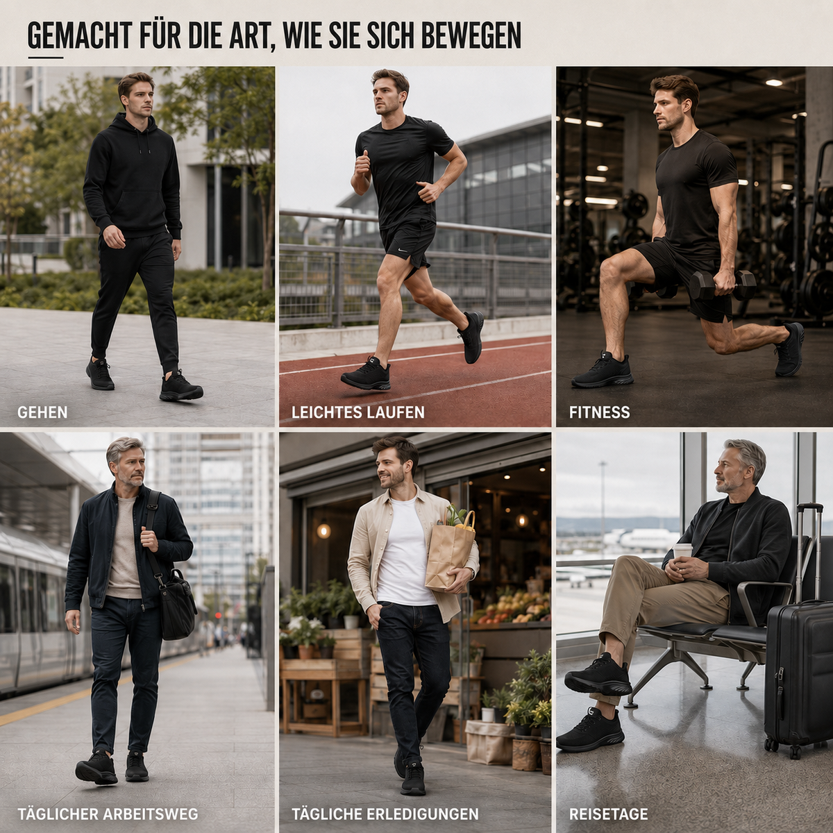 Nordspur | Luxven Leichter Schnürschuh Herren-Trainingsschuh