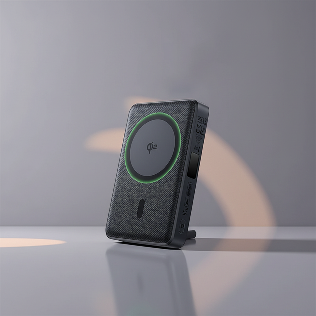 Magnetische Powerbank 10000mAh mit Klappständer und Schnellladung