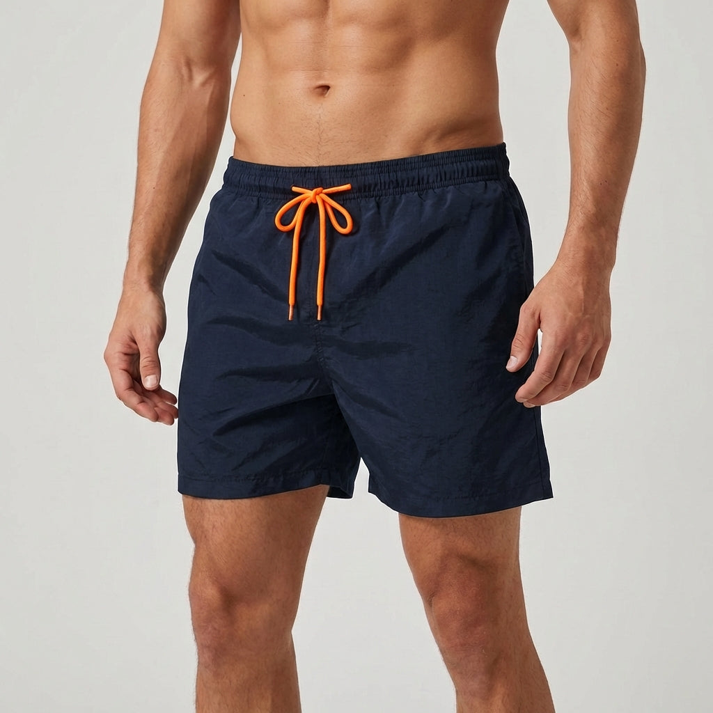 Herren-Badeshorts schnelltrocknend verstellbarer Bund praktische Taschen