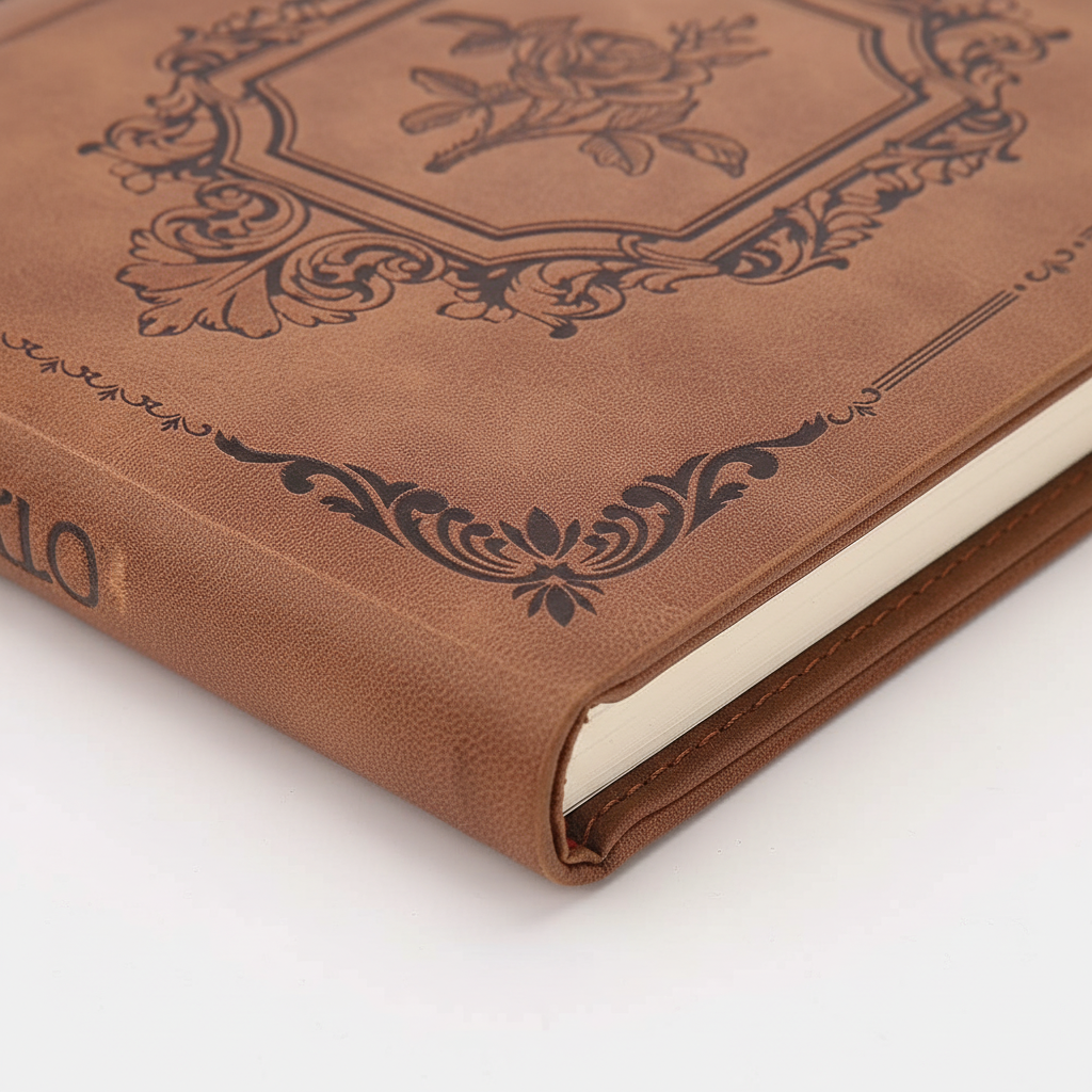 A6 Vintage Taschennotizbuch mit dicker liniiertem Papier und Planer-Layout