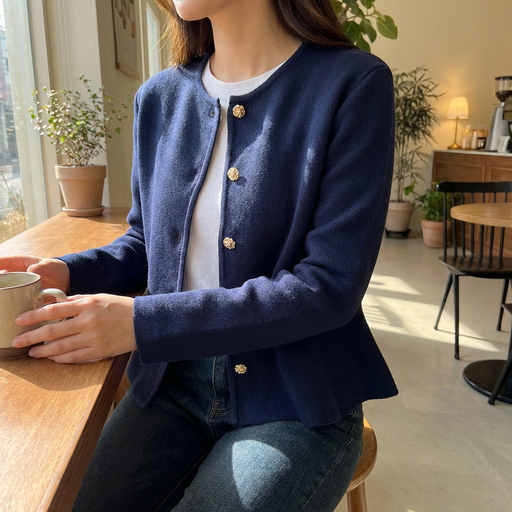 Nordspur | Marnelle Fitted Button Front Cardigan