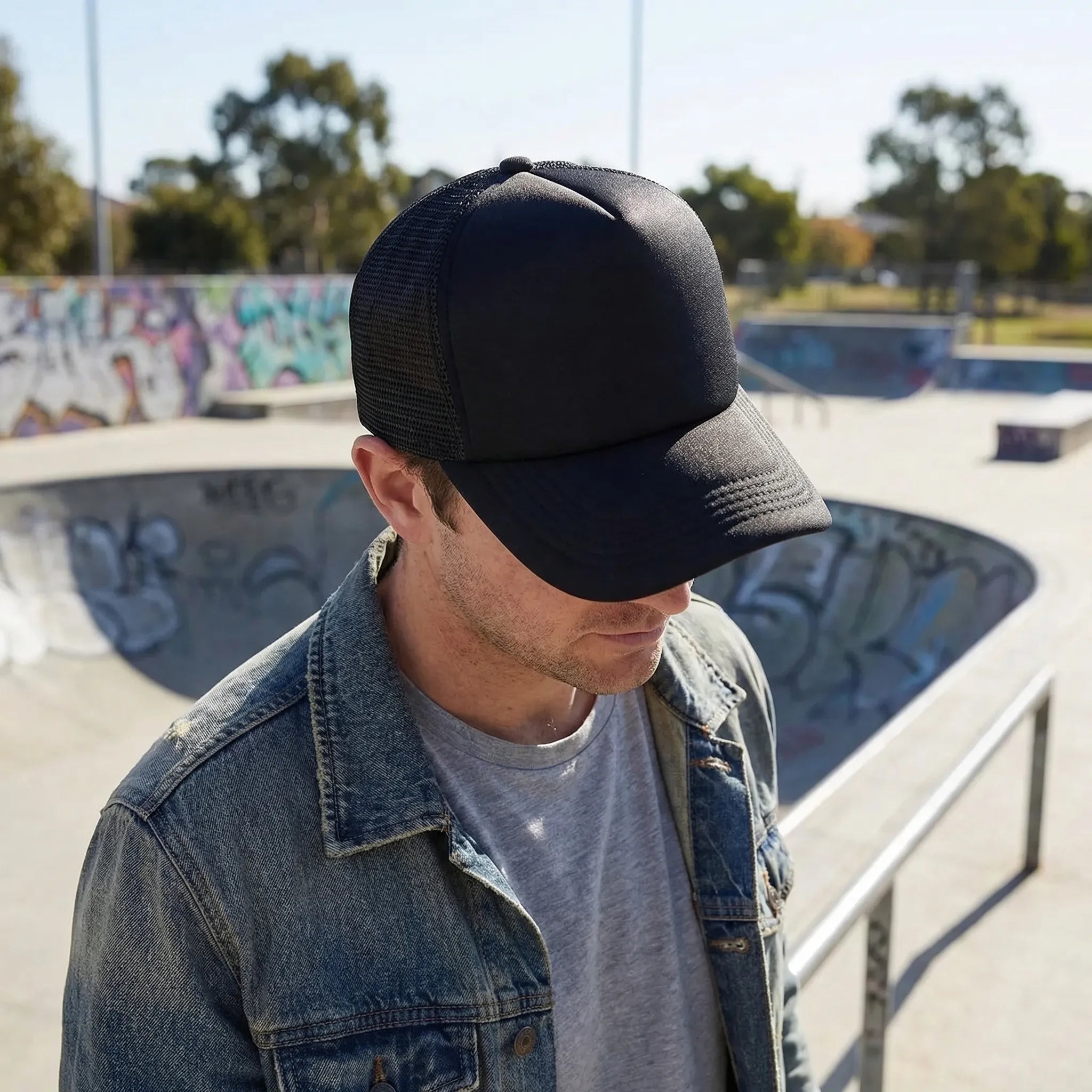 Mesh Trucker Cap Unisex schlicht atmungsaktiv Snapback für Freizeit