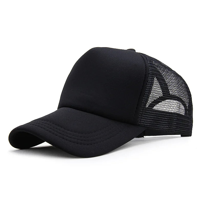 Mesh Trucker Cap Unisex schlicht atmungsaktiv Snapback für Freizeit