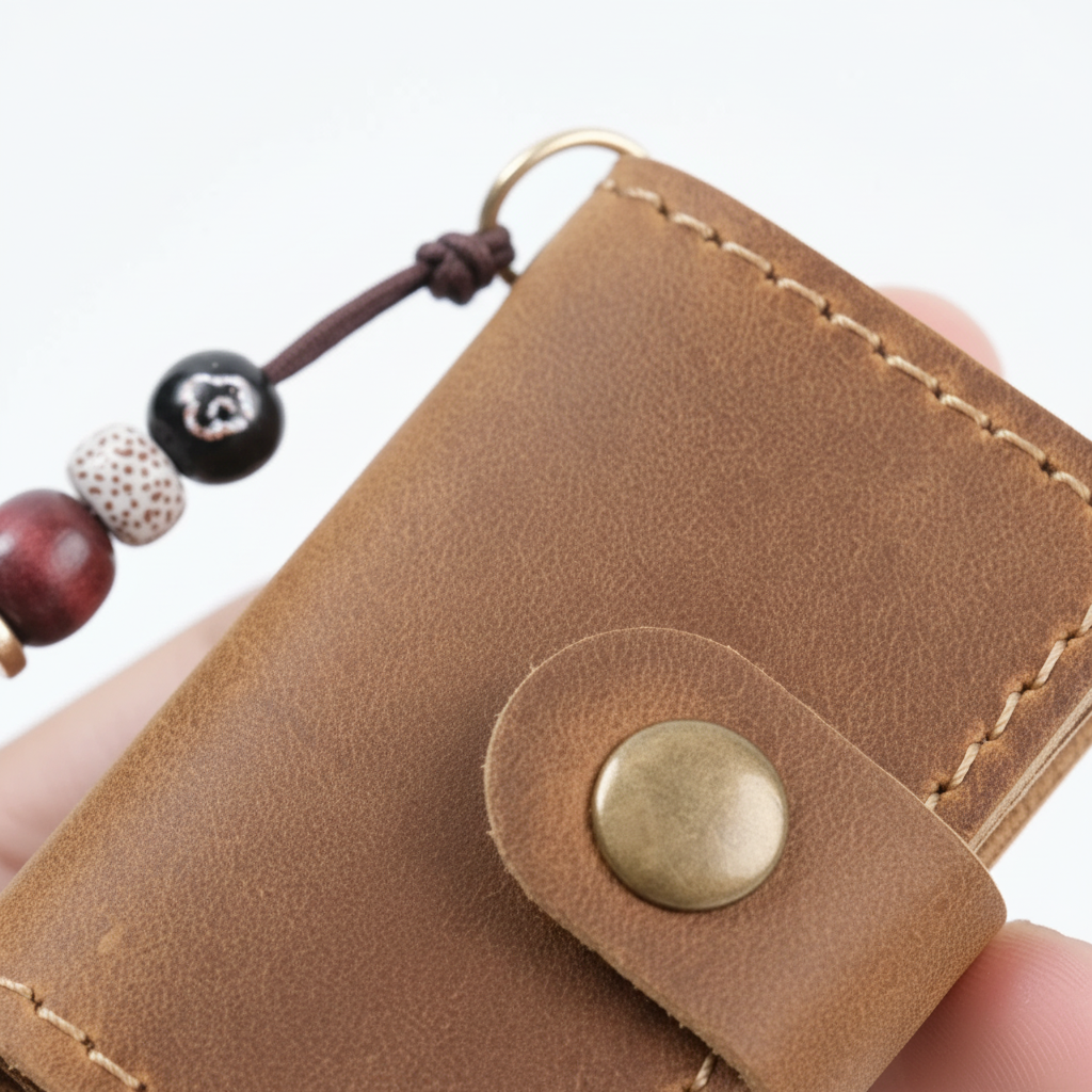 Mini-Taschennotizbuch Retro Druckknopfverschluss tragbar