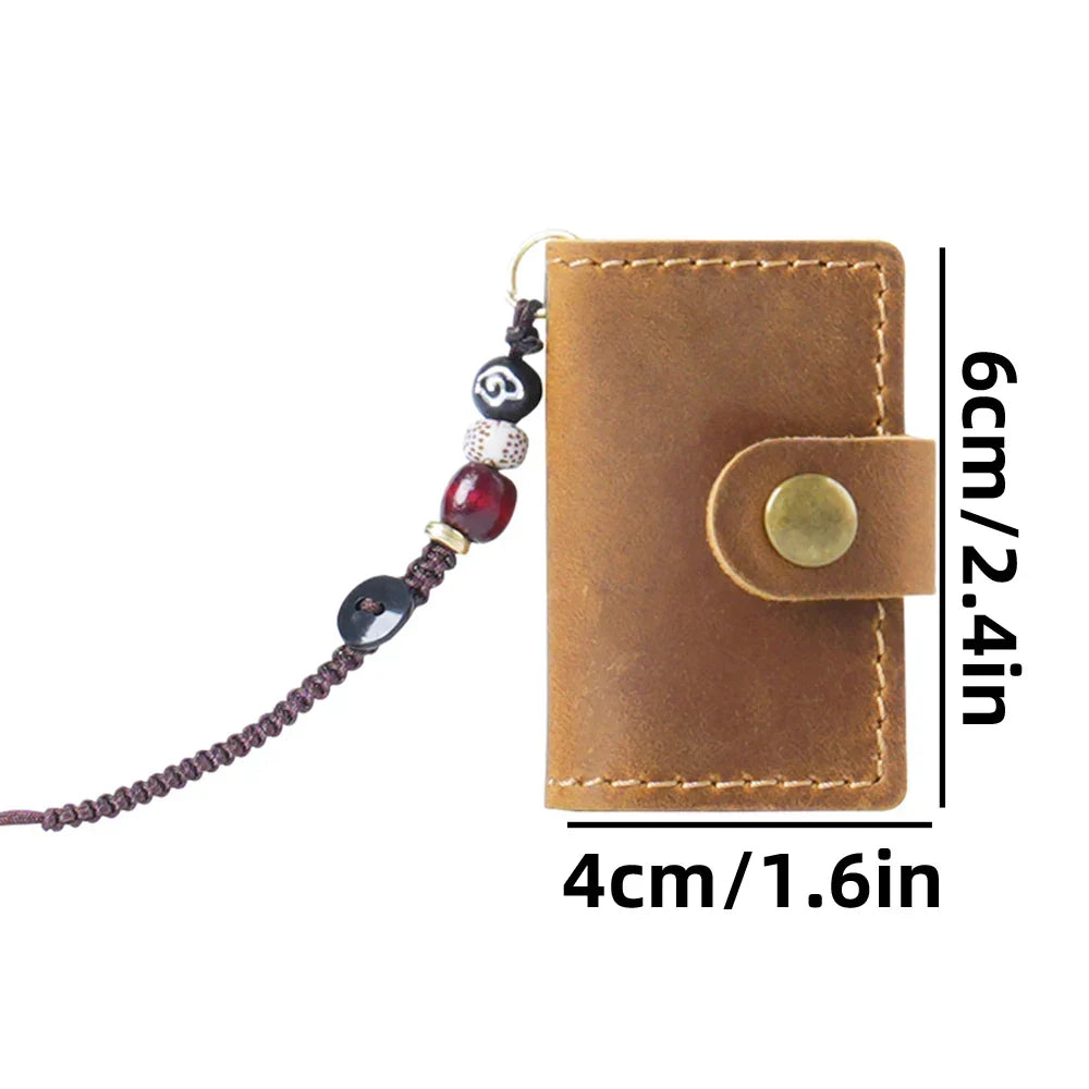 Mini-Taschennotizbuch Retro Druckknopfverschluss tragbar