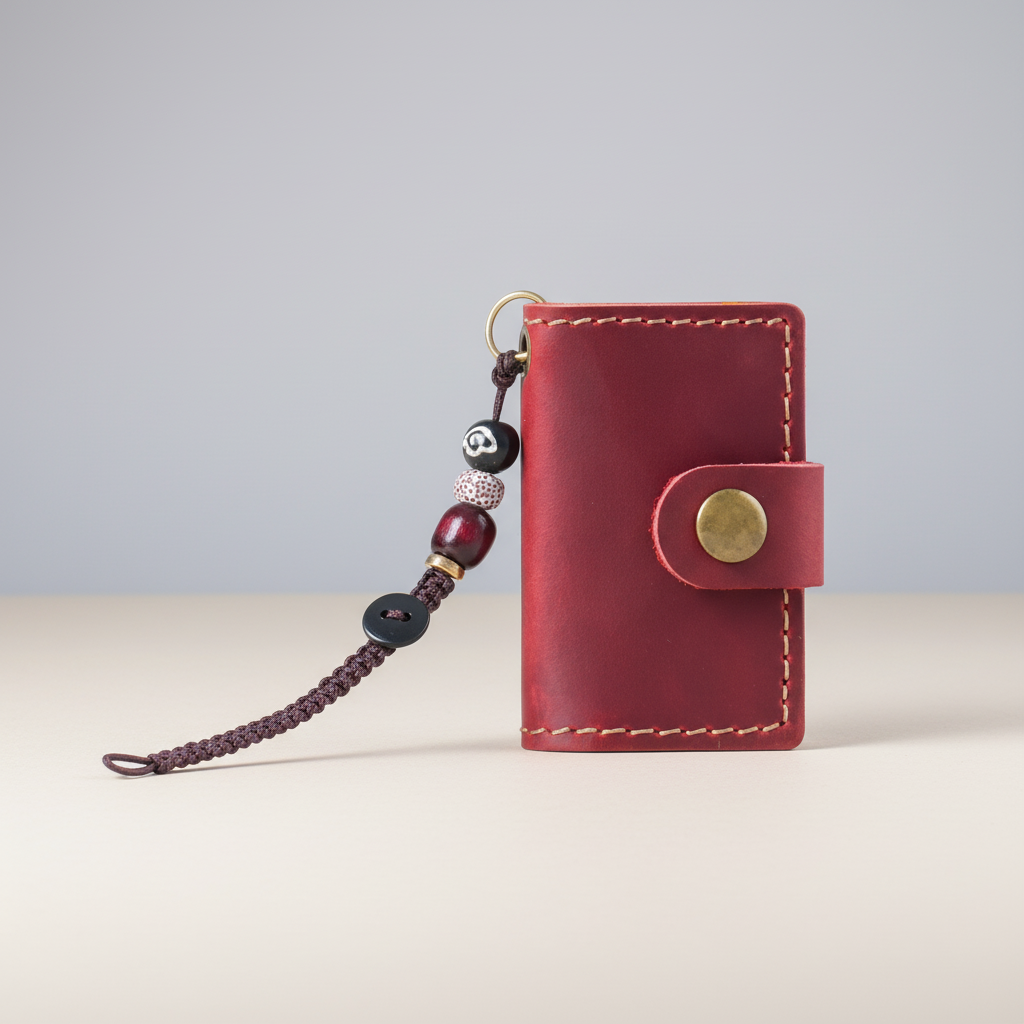 Mini-Taschennotizbuch Retro Druckknopfverschluss tragbar