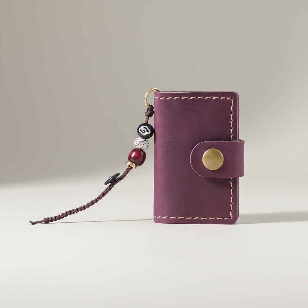 Mini-Taschennotizbuch Retro Druckknopfverschluss tragbar