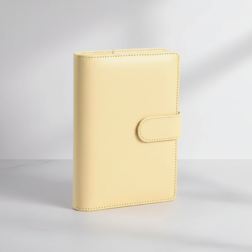 Kompakter Ordner für Budgetieren mit Bargeldumschlägen und Budgetblättern