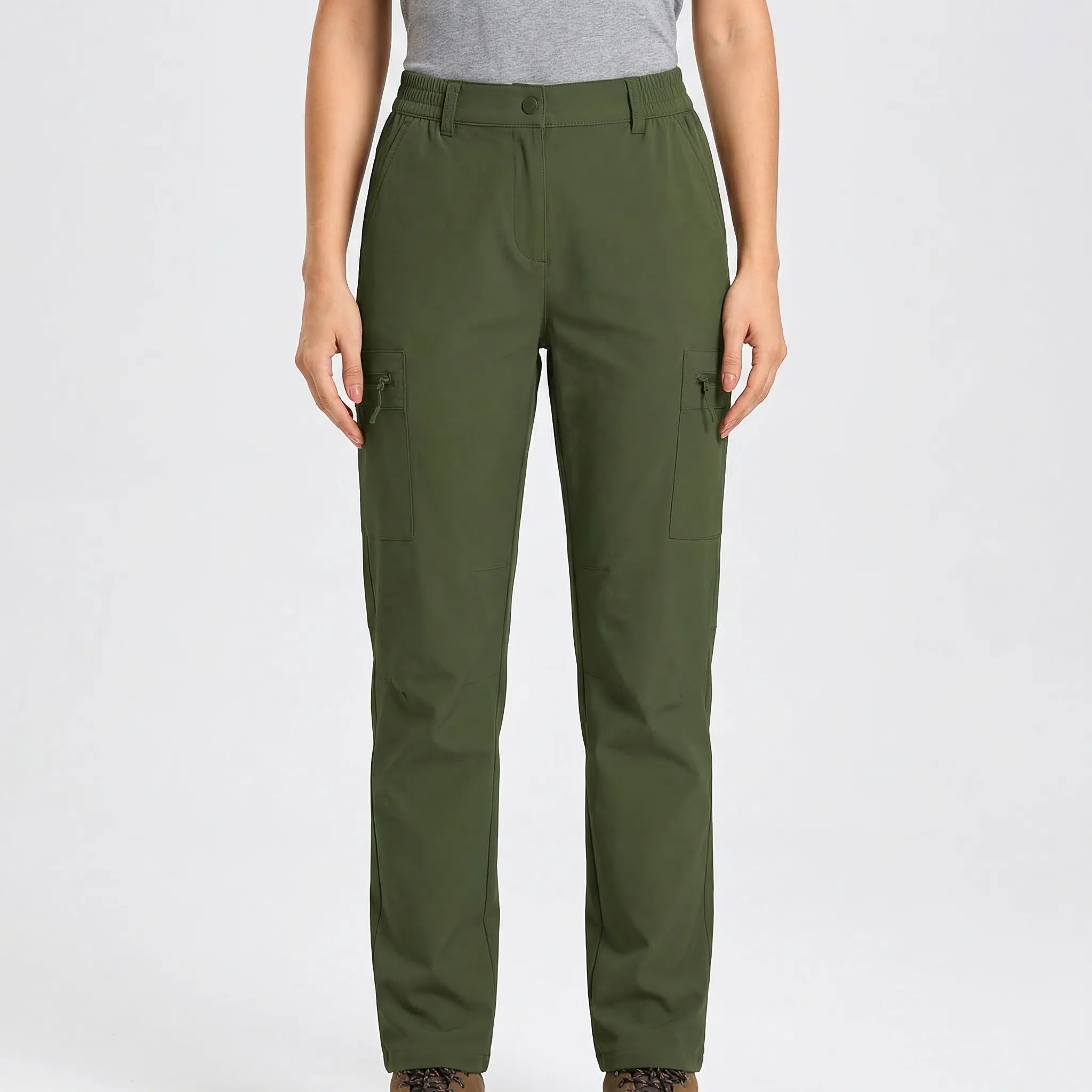 Leichte Damen Wanderhose mit Cargo-Taschen, schnelltrocknend und wasserabweisend
