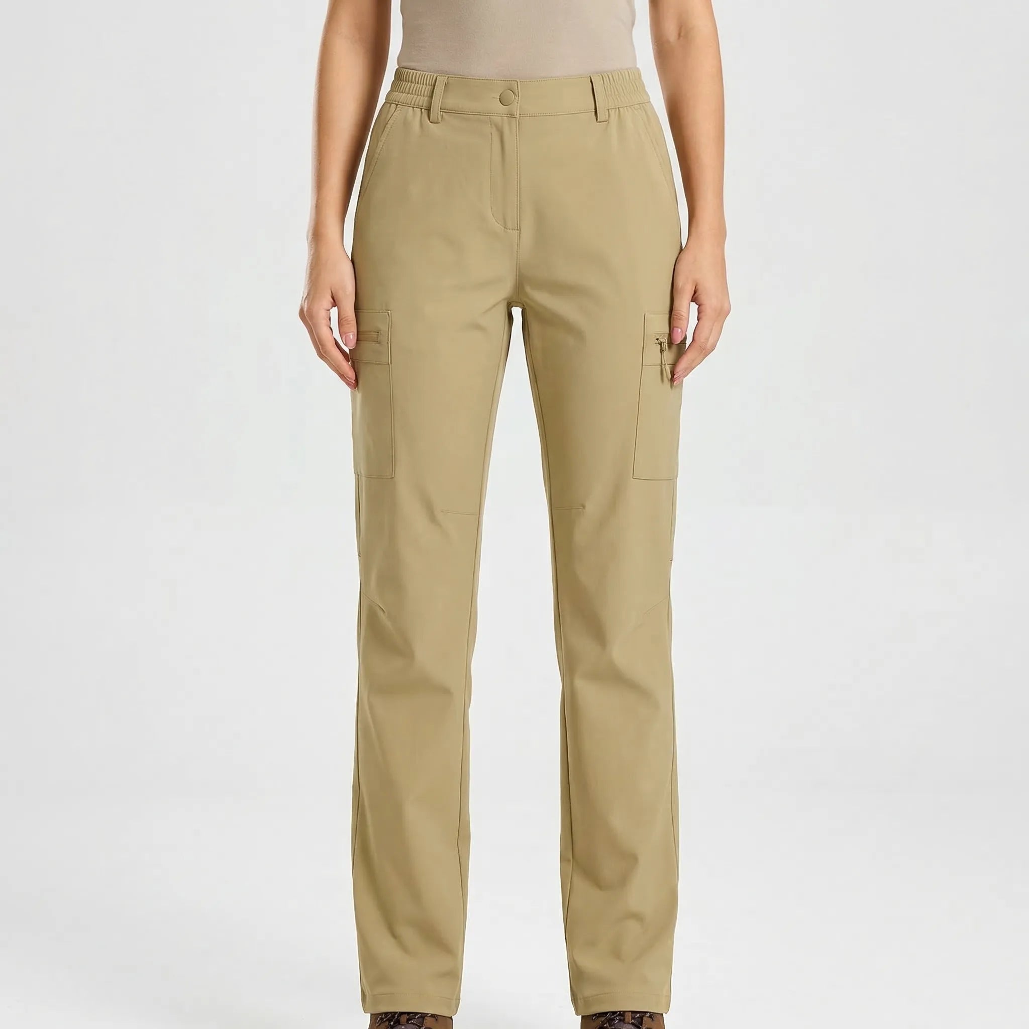 Leichte Damen Wanderhose mit Cargo-Taschen, schnelltrocknend und wasserabweisend