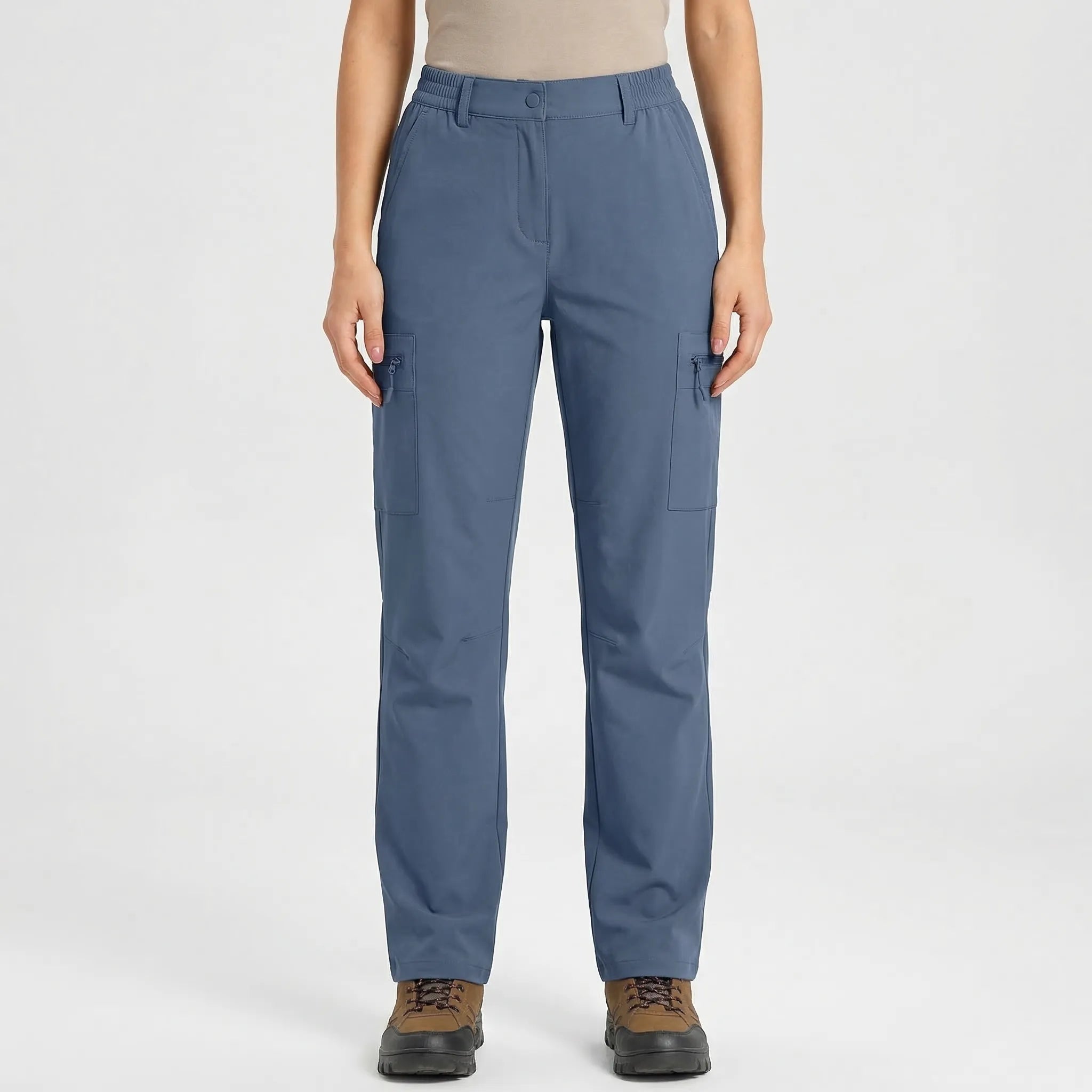 Leichte Damen Wanderhose mit Cargo-Taschen, schnelltrocknend und wasserabweisend