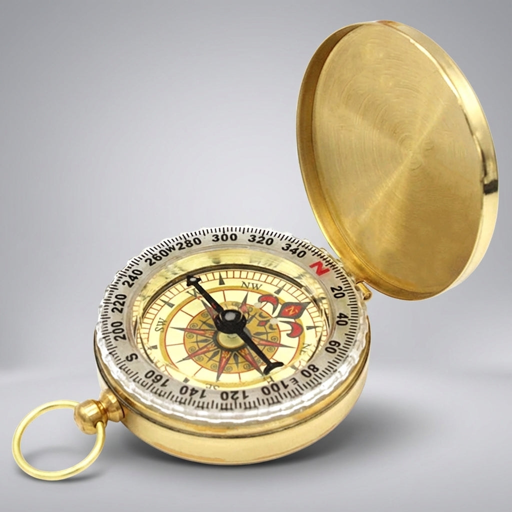 Kompass mit Schutzdeckel leuchtend Zifferblatt taschenfreundlich