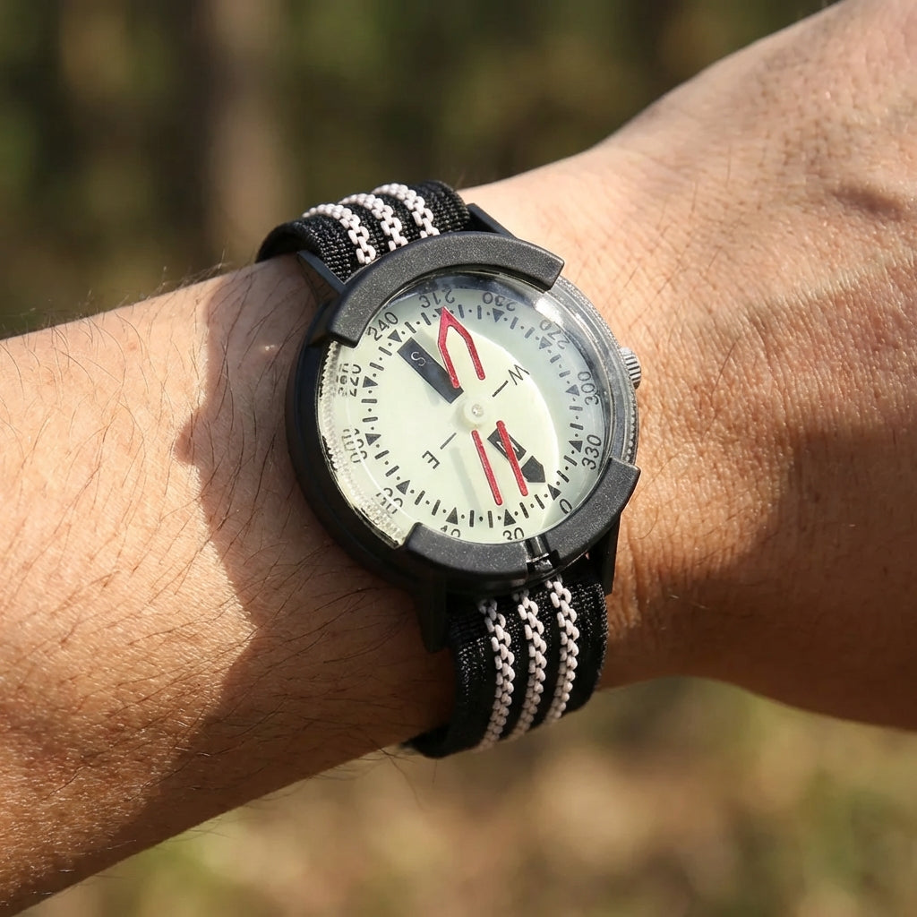Armband-Navigationskompass mit leuchtendem Zifferblatt für Outdoor-Navigation