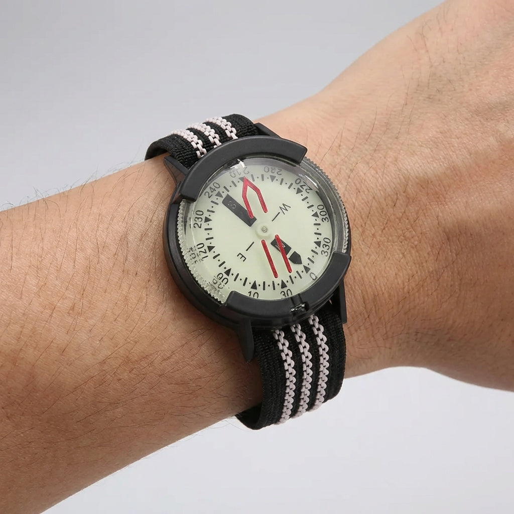 Armband-Navigationskompass mit leuchtendem Zifferblatt für Outdoor-Navigation