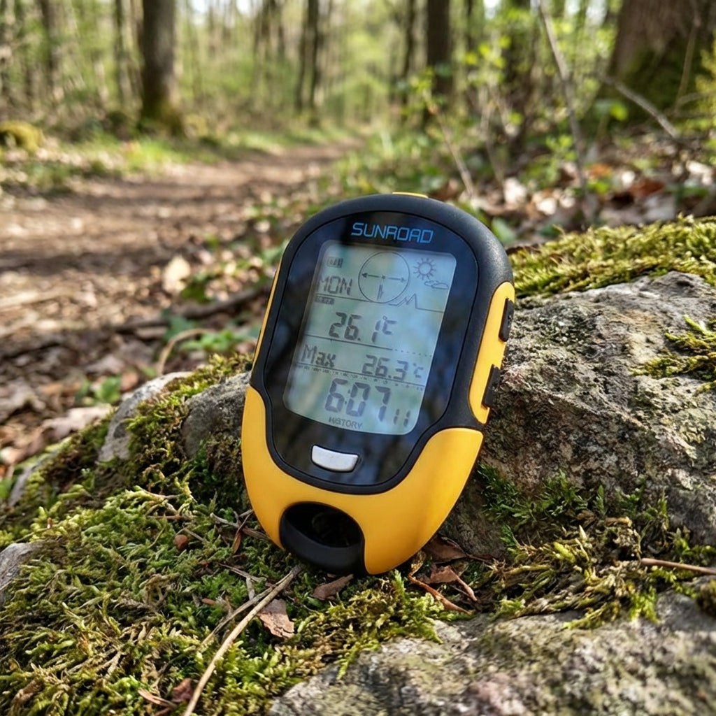 Tragbares GPS-Ortungsgerät mit Höhenmesser Barometer Kompass