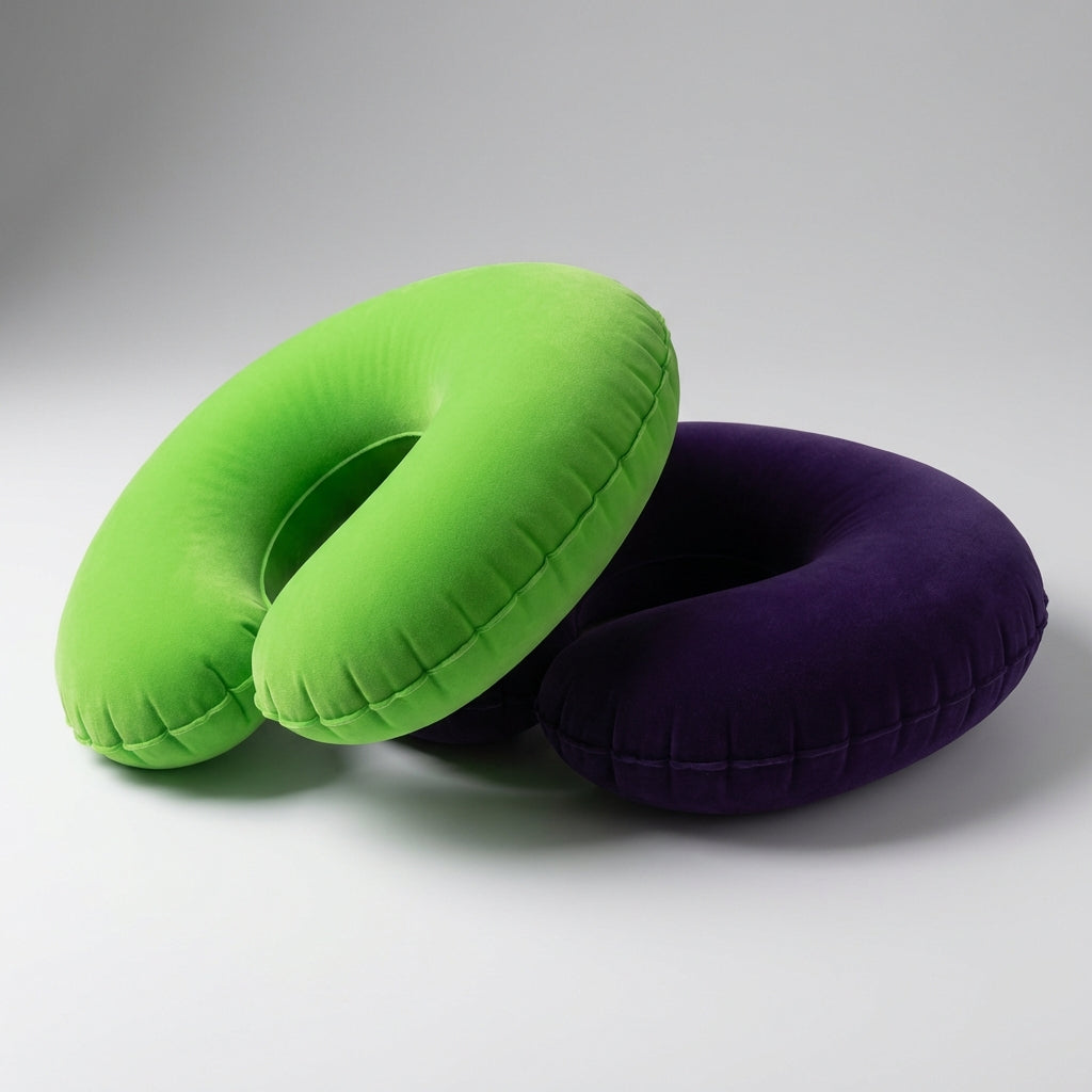 Aufblasbares U-förmiges Nackenkissen ergonomische Reisestütze
