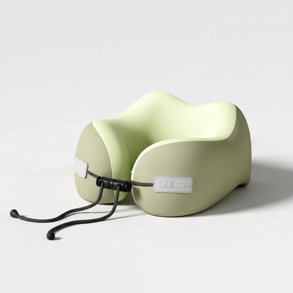 U-förmiges Nackenkissen Memory-Foam mit atmungsaktiver Polyesterhülle