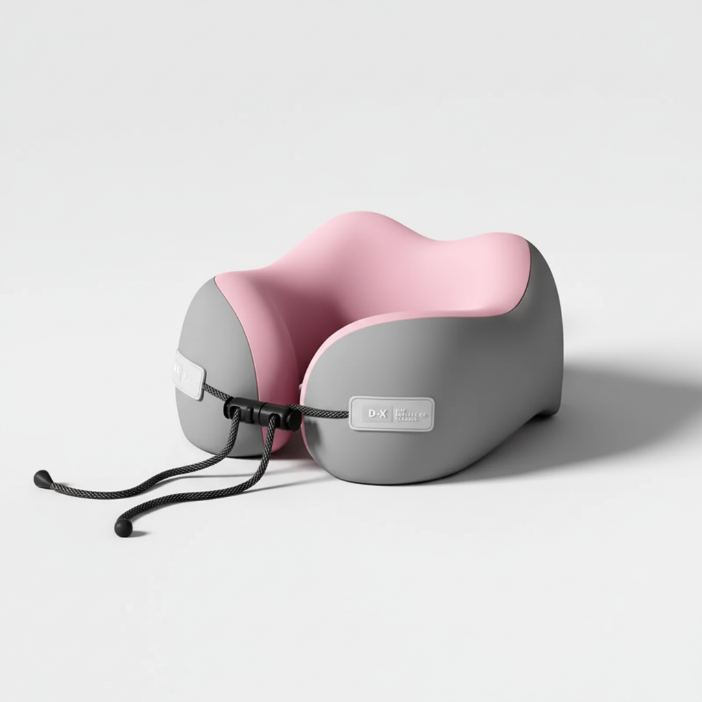 U-förmiges Nackenkissen Memory-Foam mit atmungsaktiver Polyesterhülle