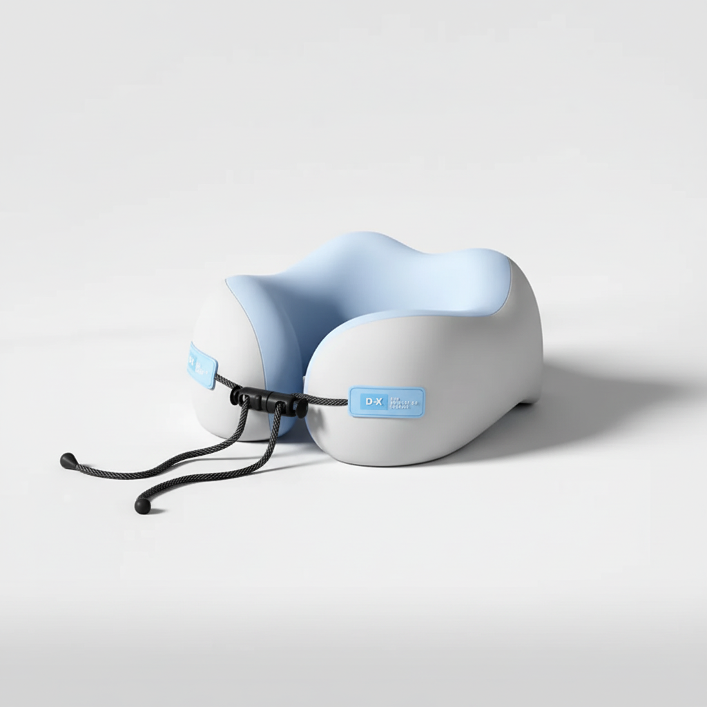 U-förmiges Nackenkissen Memory-Foam mit atmungsaktiver Polyesterhülle