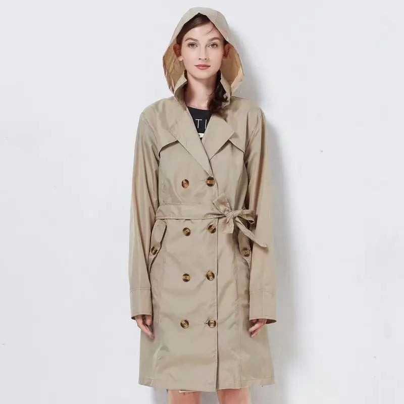 Nordspur | Nerovia Leichte Lange Regenjacke Mit Kapuze