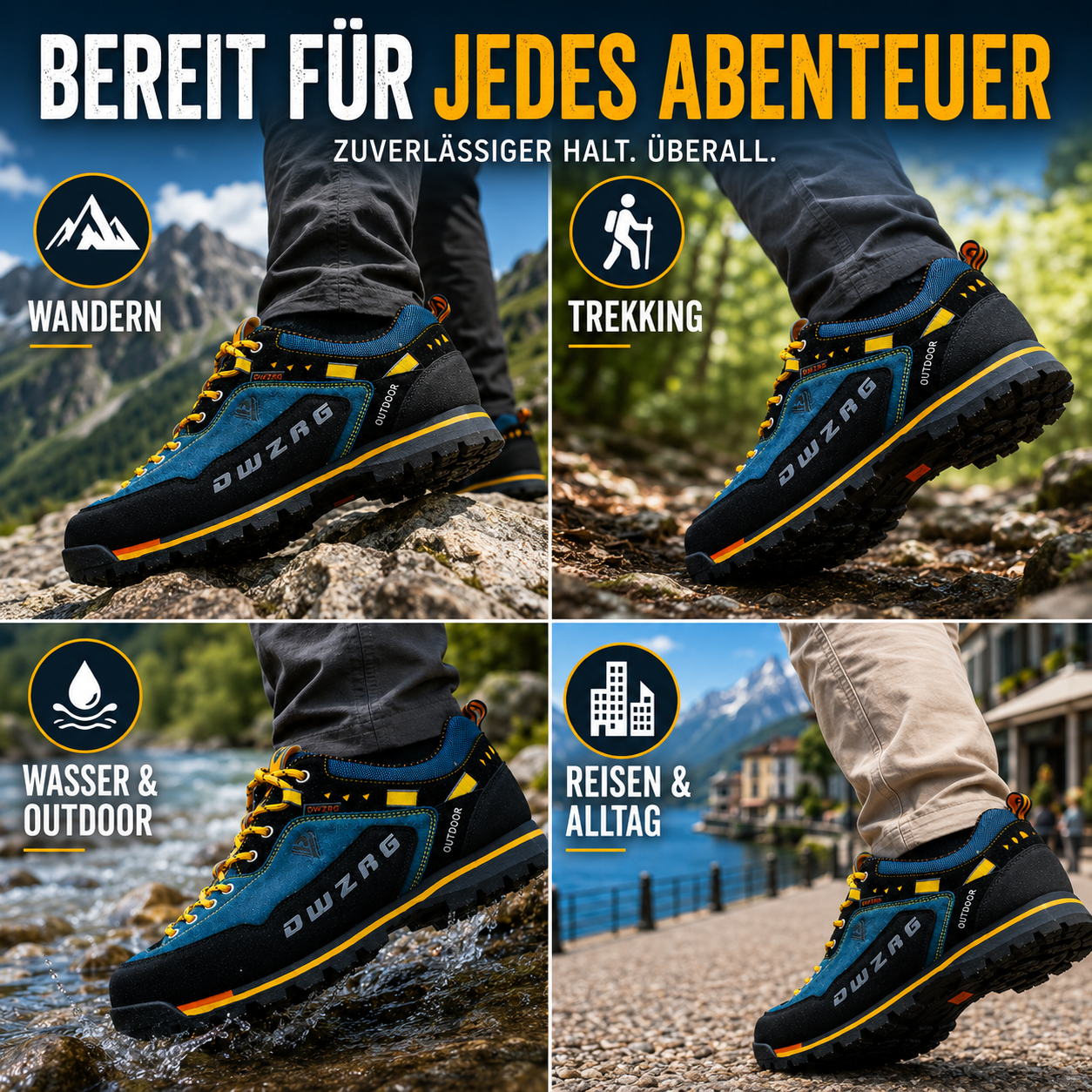 Nordspur | Niedrig geschnittener wasserdichter Wanderschuh