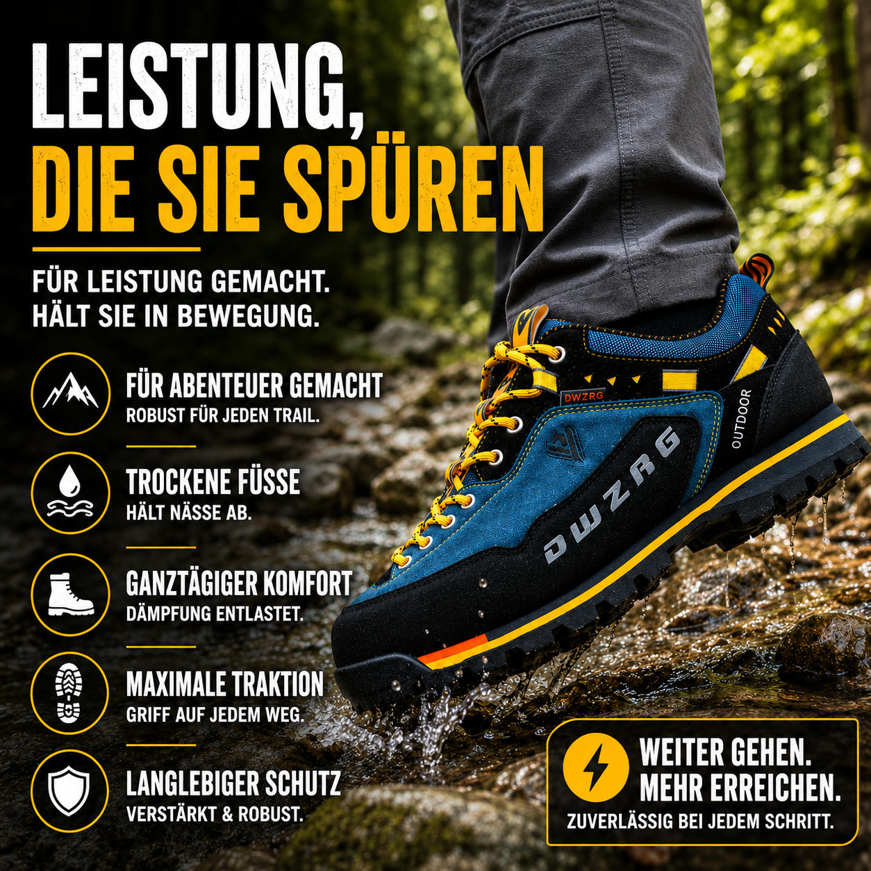 Nordspur | Niedrig geschnittener wasserdichter Wanderschuh