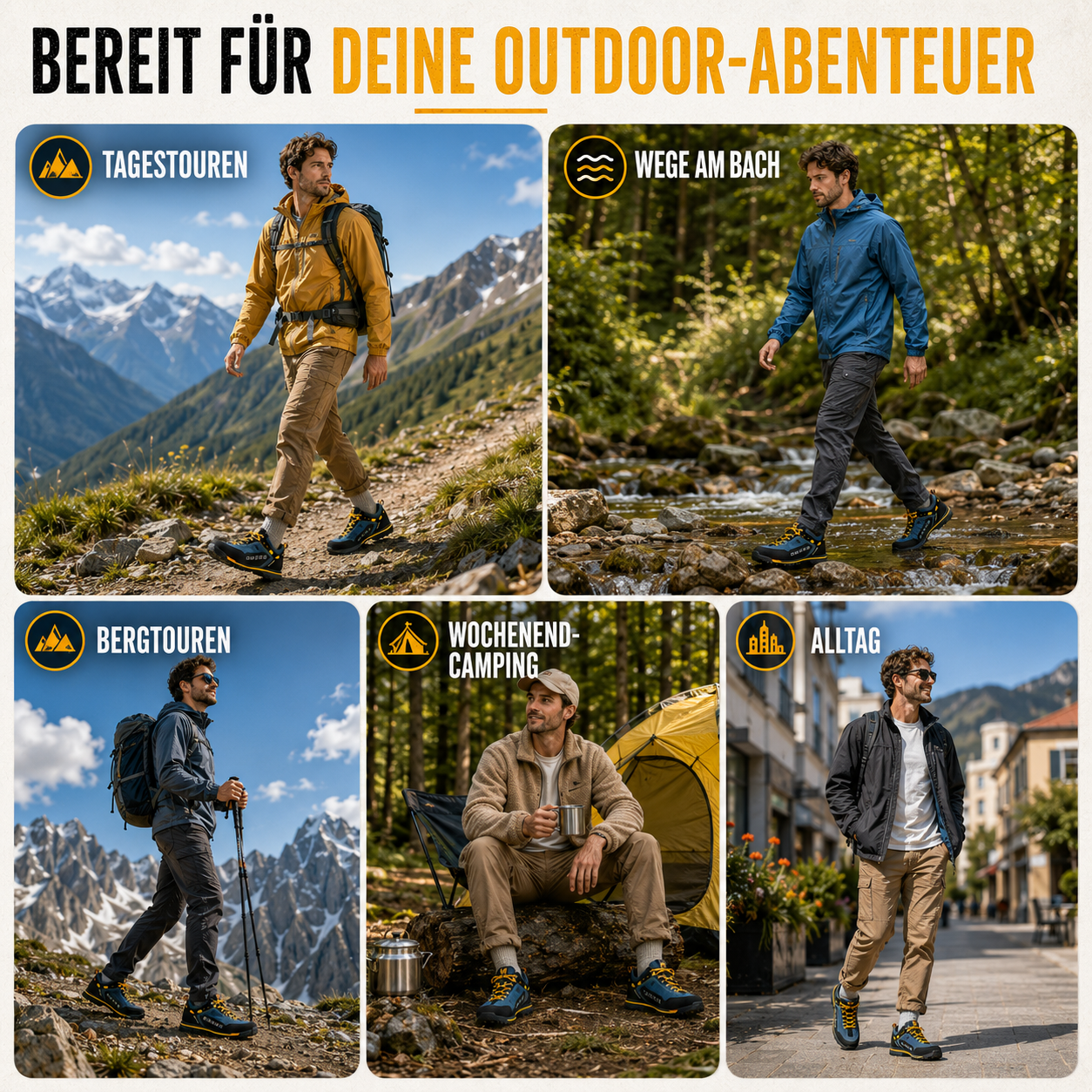 Nordspur | Niedrig geschnittener wasserdichter Wanderschuh