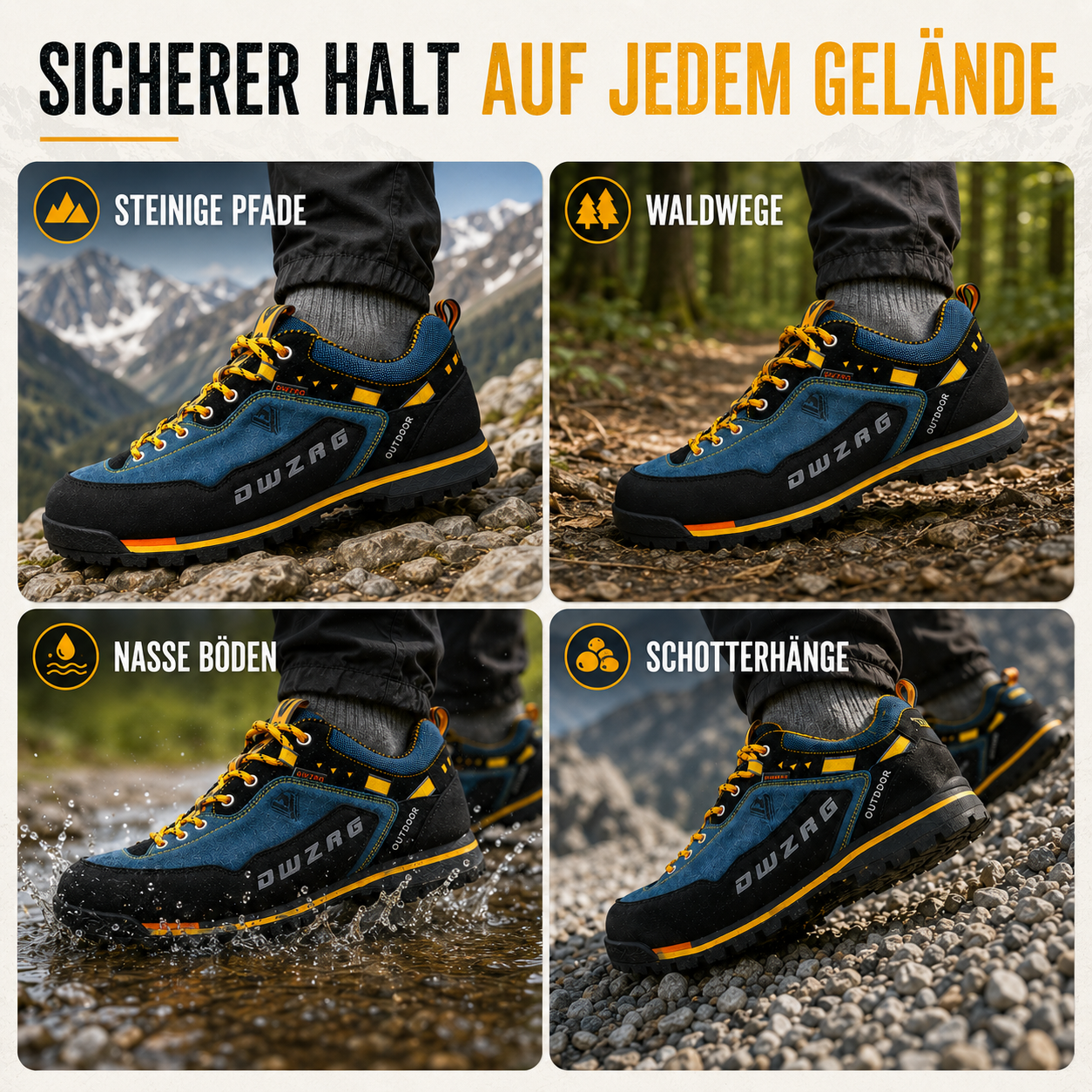 Nordspur | Niedrig geschnittener wasserdichter Wanderschuh