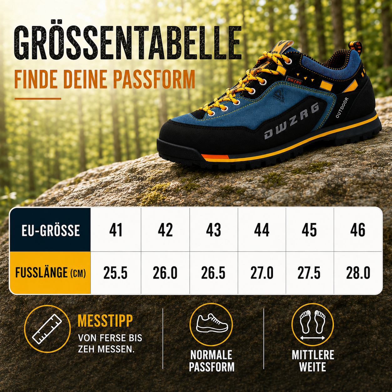 Nordspur | Niedrig geschnittener wasserdichter Wanderschuh
