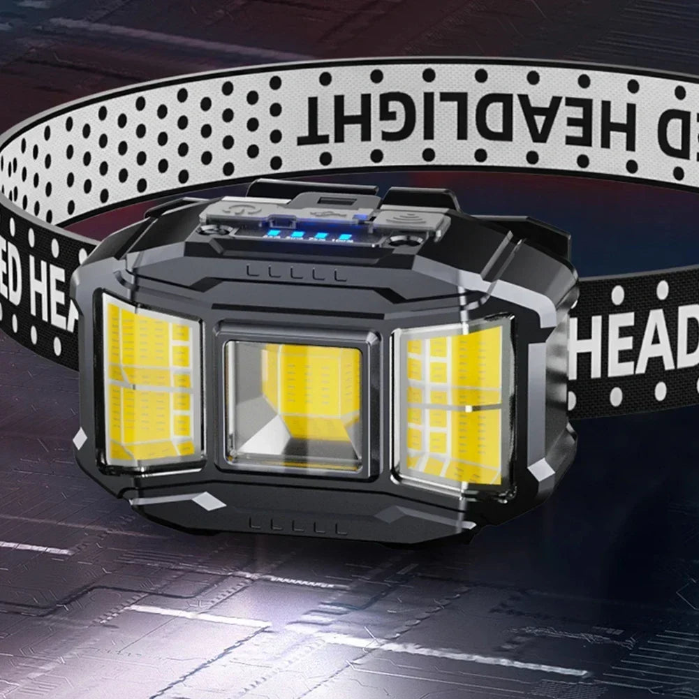 Stirnlampe aufladbar USB mit Rotlicht Nachtsicht verstellbar