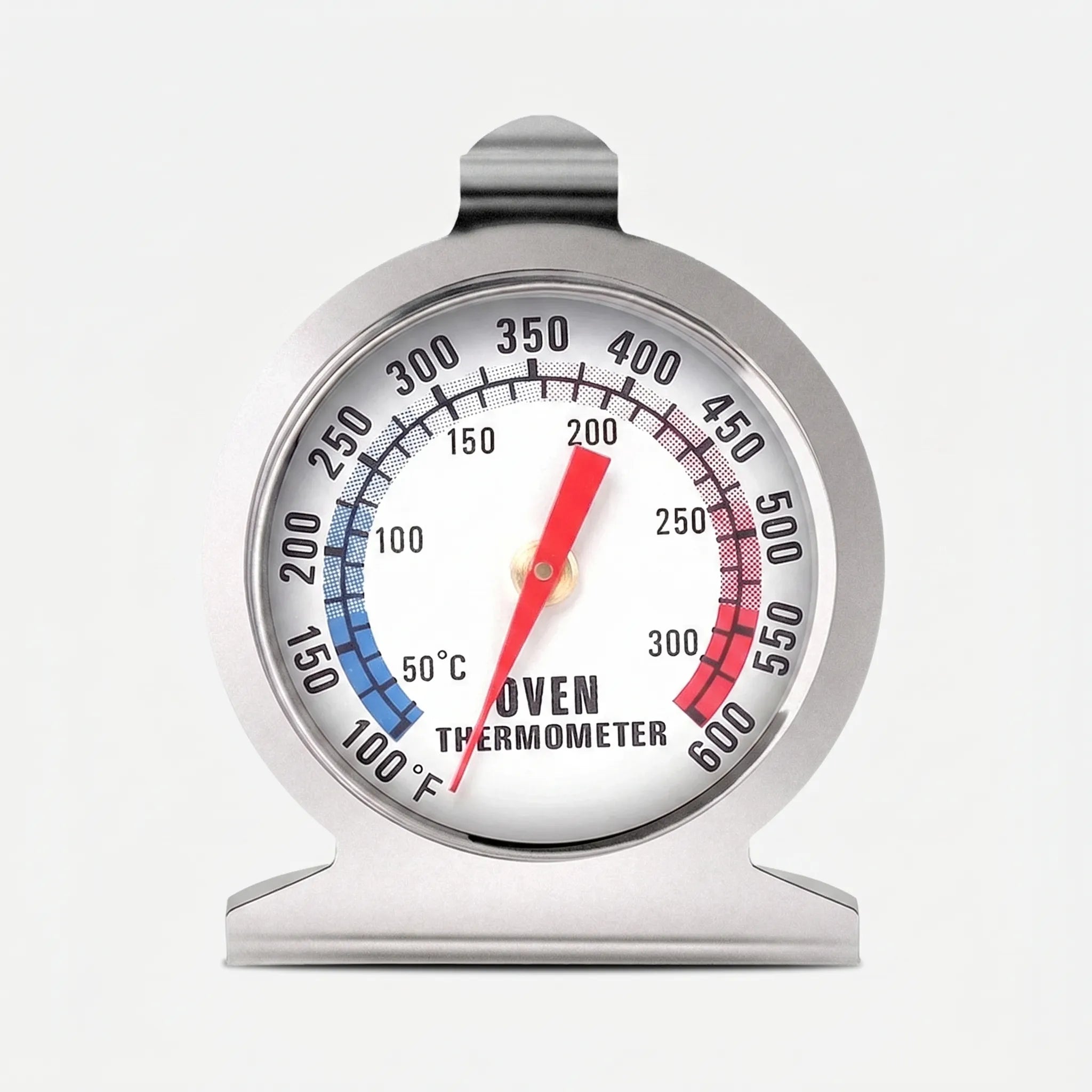 Analoges Ofenthermometer mit Temperaturzonen und Aufhängehaken