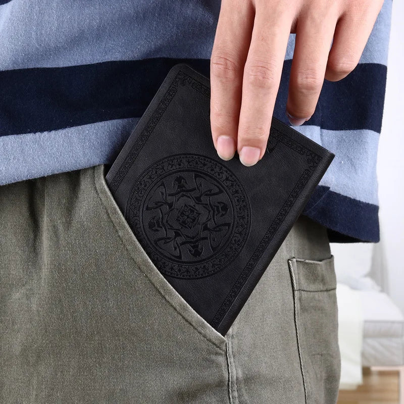 A6 Taschennotizbuch mit gepräg­tem Vintage-Umschlag glatte Seiten