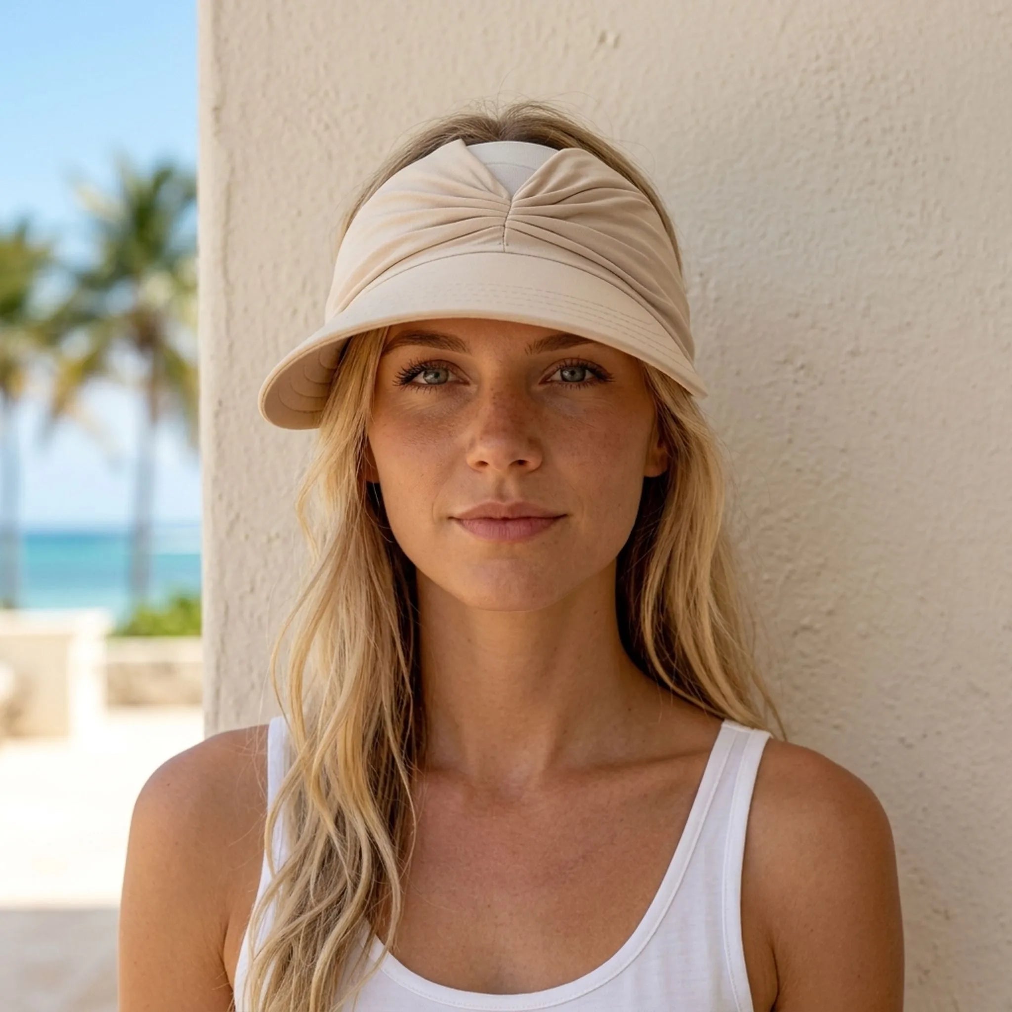 Sommermütze Damen offenes Design breite Krempe Strand