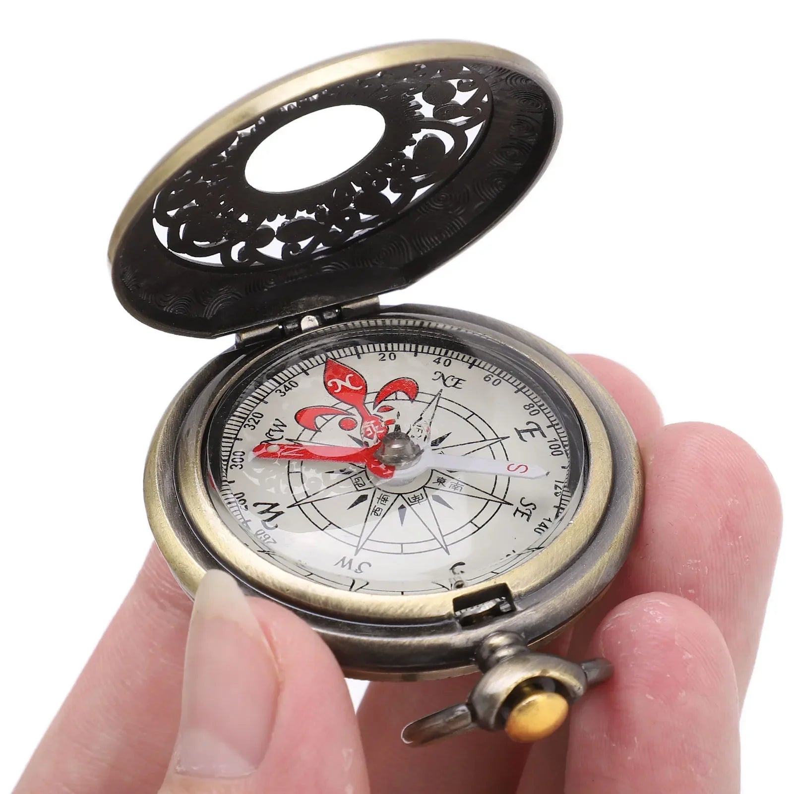 Taschenkompass mit Schutzdeckel und klarem Zifferblatt für Navigation