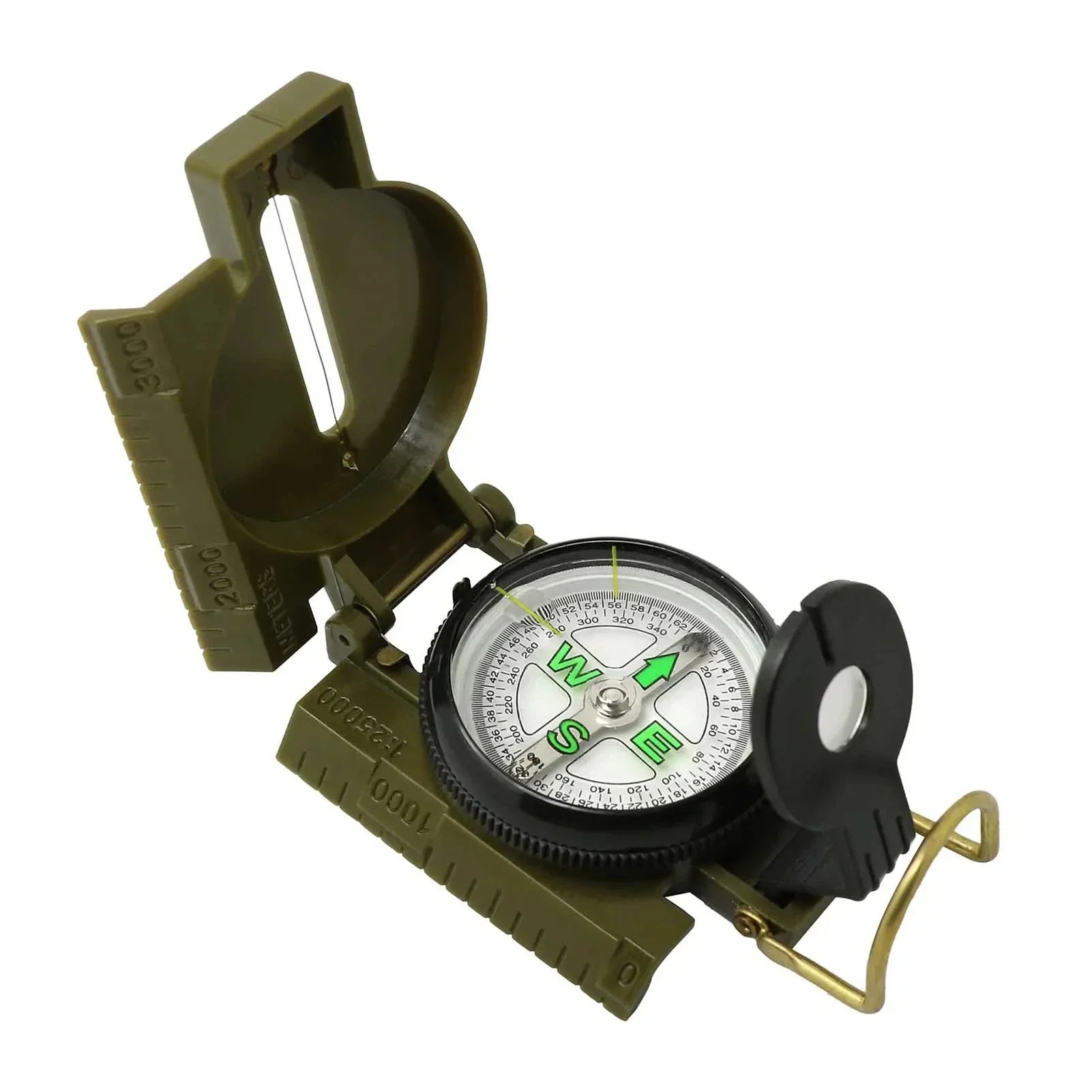 Feldkompass Linsensicht mit Phosphorzifferblatt für Wandern Navigation