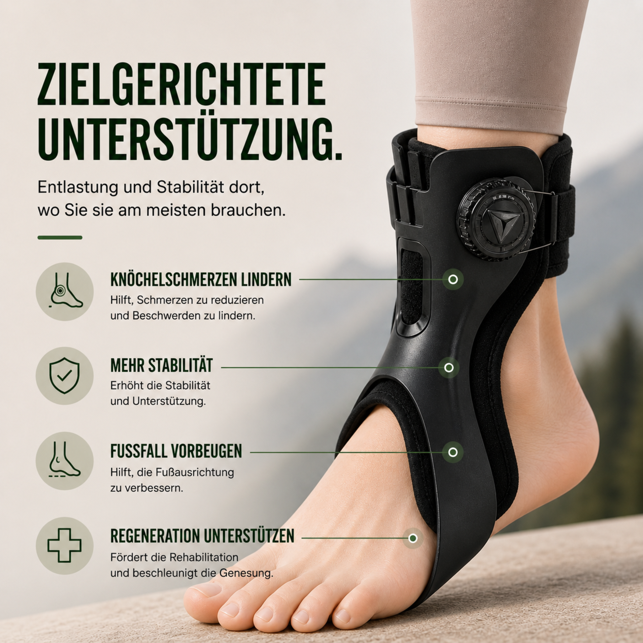 Nordspur | OrthoLift Verstellbare Knöchelstabilisierungsorthese