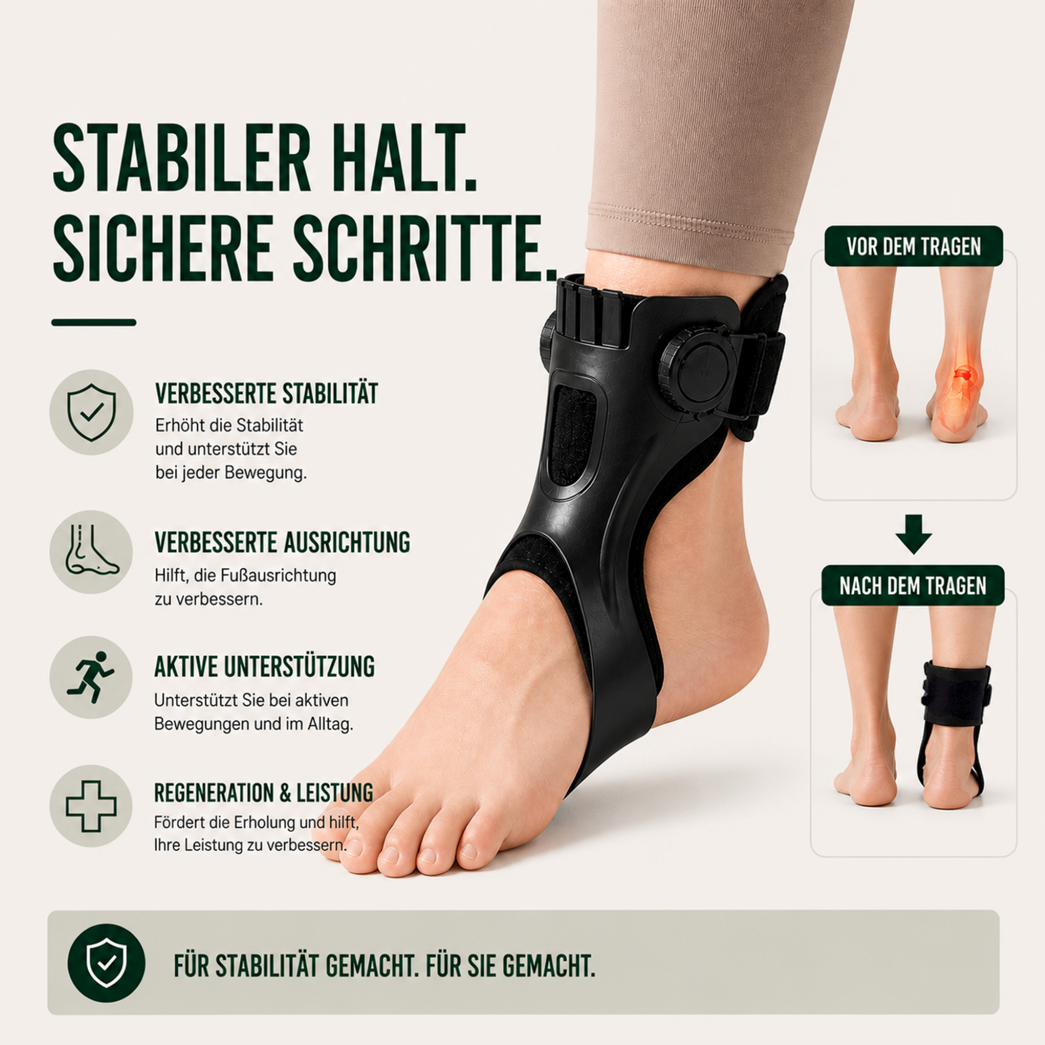 Nordspur | OrthoLift Verstellbare Knöchelstabilisierungsorthese