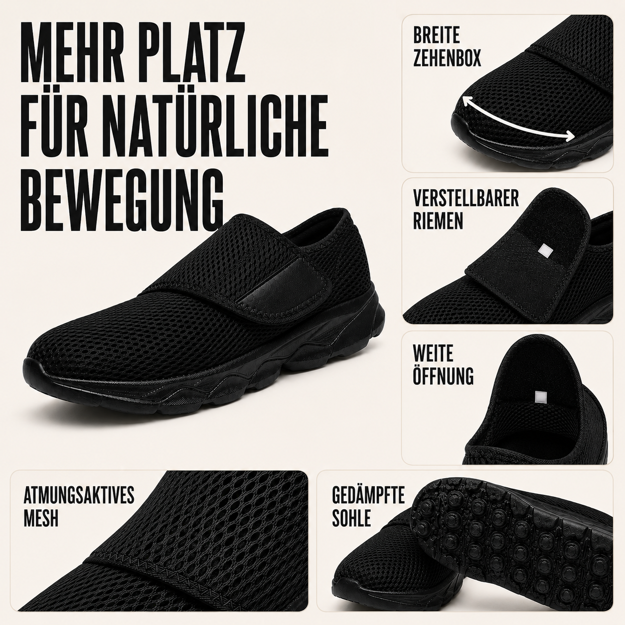 Nordspur | Orthowalk Weitschafts-Verstellbarer Orthopädischer Gehschuh