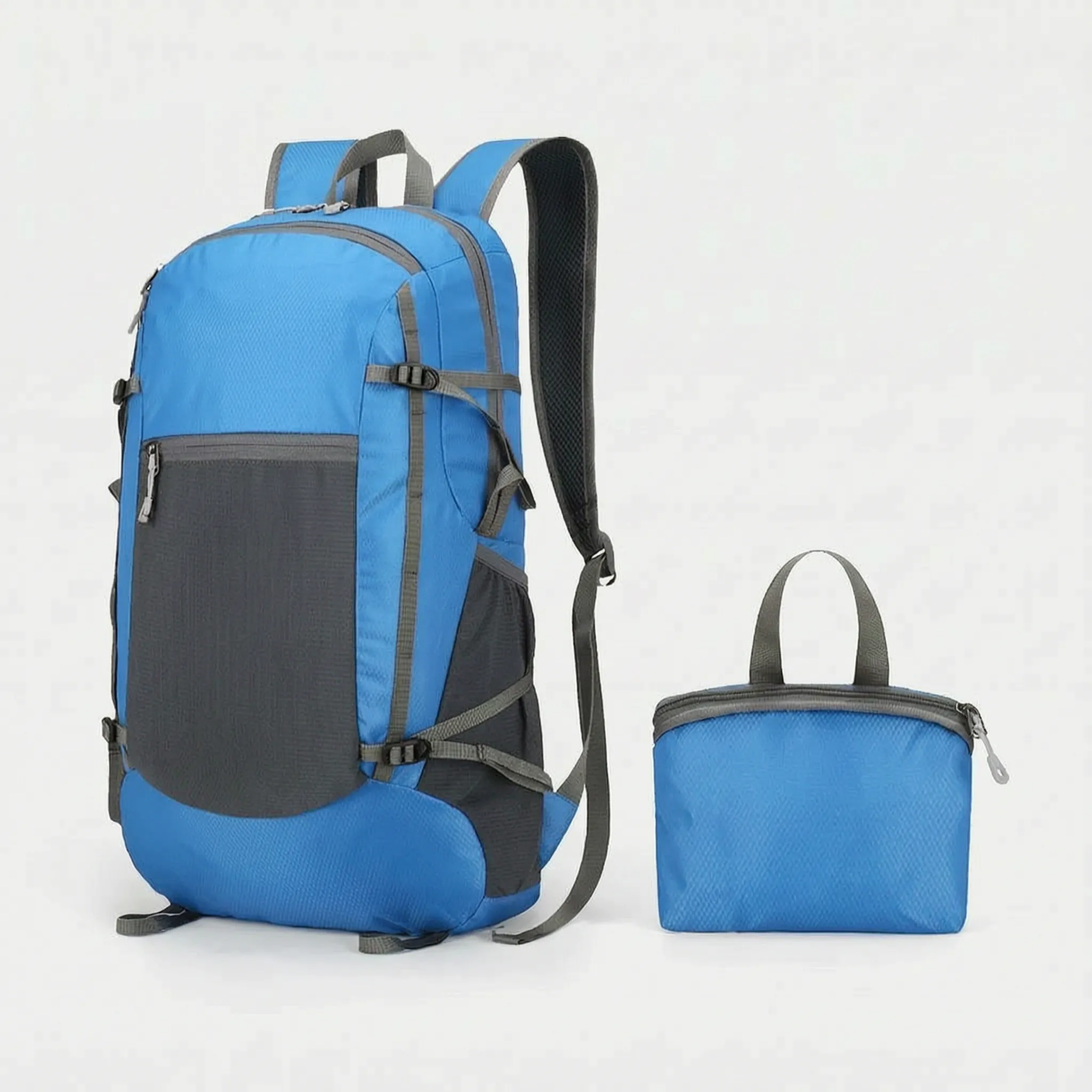 Packbarer Tagesrucksack faltbar wasserabweisend verstellbare Schultergurte