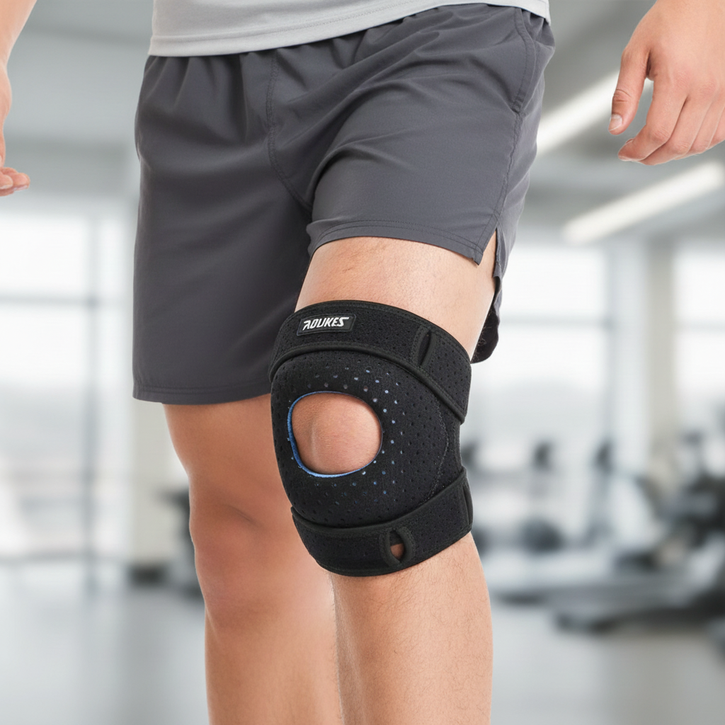 Patella-Kniebandage mit verstellbaren Riemen atmungsaktiv stabilisierend