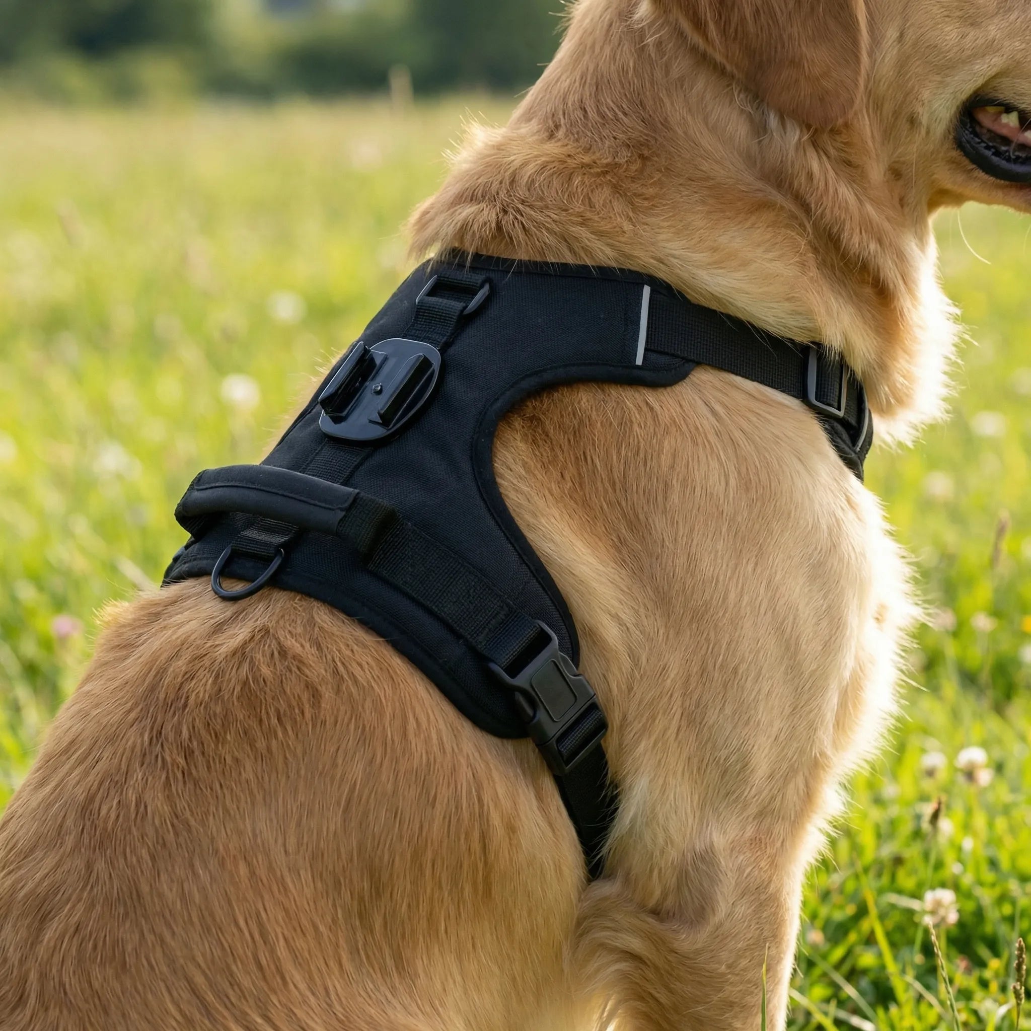 Kamerageschirr für Hunde und Katzen, verstellbar mit Brust- und Rückenhalterung